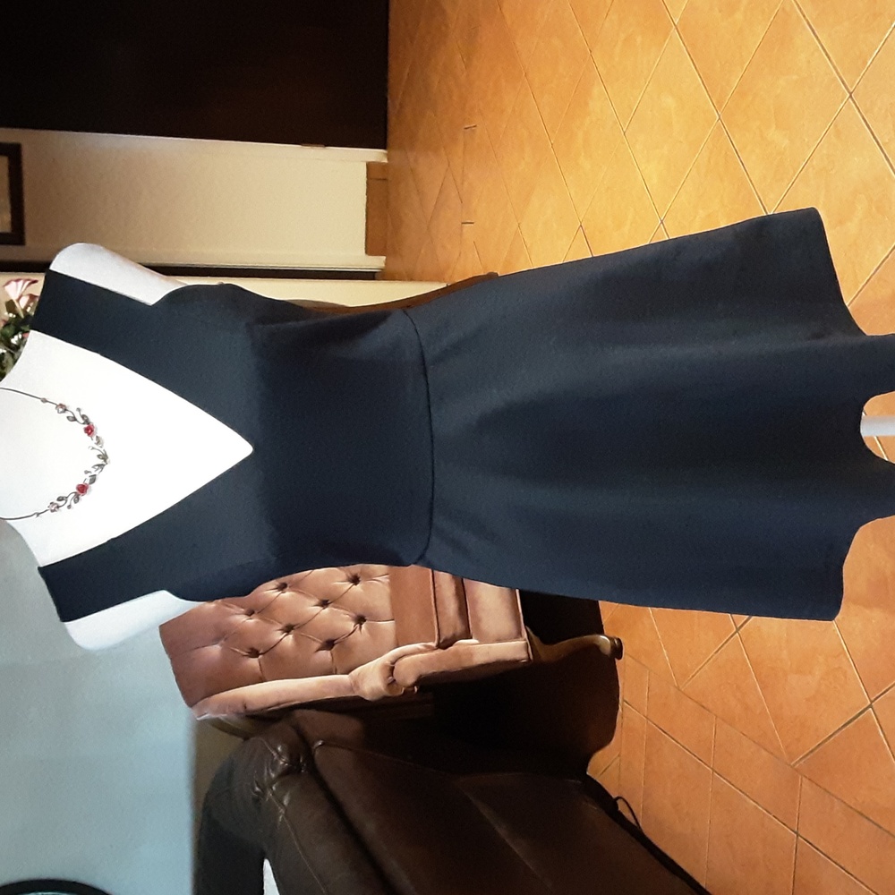 Elegant Blue Sleeveless Dress Spandex